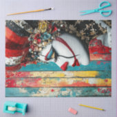 Decoupag Portret van geschilderde vrouw Clown gezi Tissuepapier (Craft)