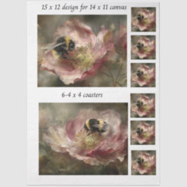 Decoupage 11x14 ontwerp voor canvas hommel tissuepapier