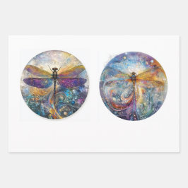 Decoupage 12" cirkelvormige rondes libellen inpakpapier vel