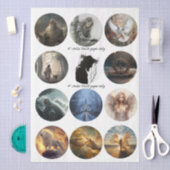 Decoupage 12 Devotionele Onderzetter Set 4" Tissuepapier (Craft)