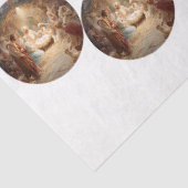 Decoupage 12" Nativity Scene Circles & 8 Coasters  Tissuepapier (Detail)