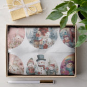 Decoupage 12 Whimsical Sneeuwman 4" Coaster Set Tissuepapier (Geschenk)
