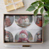 Decoupage 12 Whimsische 4" Coaster Santa Ontwerpen Tissuepapier (Geschenk)