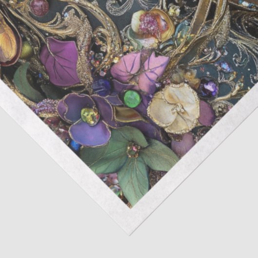 Decoupage 12x16 Canvas Ornate Adorned Horses Tissuepapier (Detail)