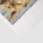 Decoupage 12x16 Whimsical 3 Panel Horses  Tissuepapier (Detail)