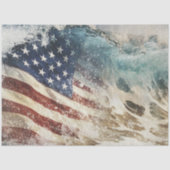 Decoupage 250e Amerikaanse Vlag Golf Art Tissuepapier (Voorkant)