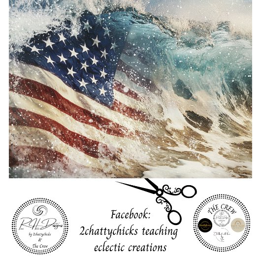 Decoupage 250e Amerikaanse Vlag Golf Art Tissuepapier