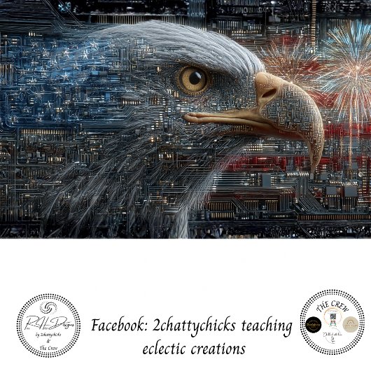 Decoupage 250ste Cyber Eagle Kunstwerk Tissuepapier