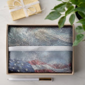 Decoupage 250th American Flag Rising in Ocean Tissuepapier (Geschenk)