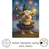 Decoupage 250th Birthday Highland Calf 4th July  Tissuepapier