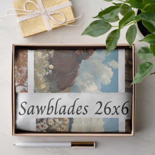 Decoupage 26x6" Handsaw Rustic Wall Art Designs  Tissuepapier (Geschenk)