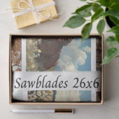 Decoupage 26x6" Handzaag Rustoord Muur Kunstontwer Tissuepapier (Geschenk)