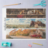 Decoupage 26x6" Handzaag Rustoord Muur Kunstontwer Tissuepapier (Craft)