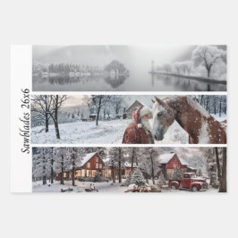 Decoupage 26x6" Wintercollectie Handzaag Ontwerpen Inpakpapier Vel