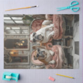 Decoupage 2 Cool Engels Bulldogs Zonnebril Tissuepapier (Craft)