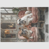Decoupage 2 Cool Engels Bulldogs Zonnebril Tissuepapier (Voorkant)
