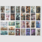 Decoupage 32 Designs 3x5 Inches Collage Scrapbook Tissuepapier (Voorkant)