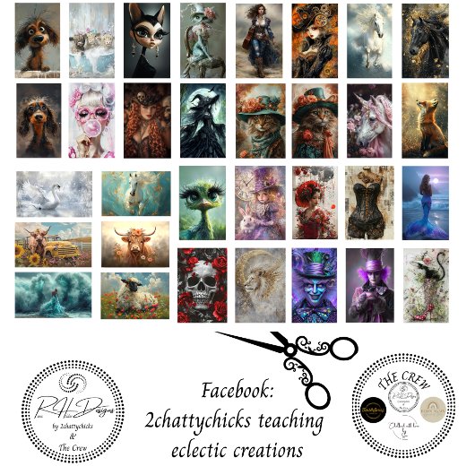 Decoupage 32 Designs 3x5 Inches Collage Scrapbook Tissuepapier