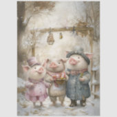 Decoupage 3 Biggetjes Verhaalboek Bos Tissuepapier (Voorkant)