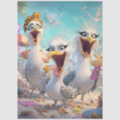 Decoupage 3 Crazy Seagull Wackadoodles Tissuepapier (Voorkant)