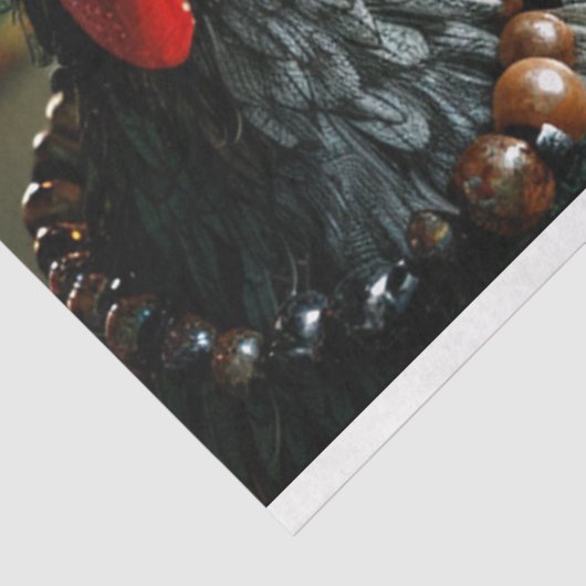 Decoupage 3 Kippen Gangsters Tissuepapier (Detail)