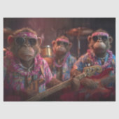 Decoupage 3 Monkey's Tropical Band Tissuepapier (Voorkant)