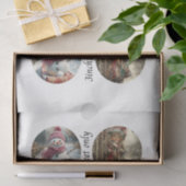 Decoupage 3" Mould Snow Globe Snowman & Girl  Tissuepapier (Geschenk)