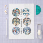 Decoupage 3" Sneeuwbol Vorm Kerst Tissuepapier (Craft)