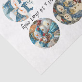 Decoupage 3" Sneeuwbol Vorm Kerst Tissuepapier (Detail)