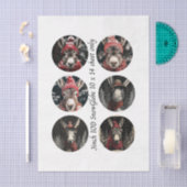 Decoupage 3" Sneeuwbolvormen Whimsical Ezel Tissuepapier (Craft)