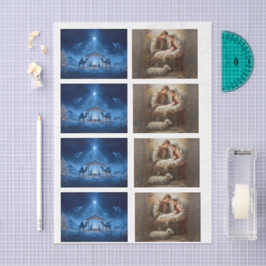 Decoupage 3" Snow Globe & Frame 4x3"-10x14paper Tissuepapier (Craft)