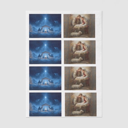 Decoupage 3" Snow Globe & Frame 4x3"-10x14paper Tissuepapier (Voorkant)