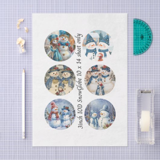 Decoupage 3" Snow Globe Mould Christmas  Tissuepapier (Craft)