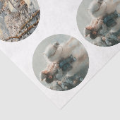 Decoupage 3" Snow Globe Moulds Child Horse Winter Tissuepapier (Detail)