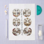 Decoupage 3" Snow Globe Moulds Floral Deer & Santa Tissuepapier (Craft)