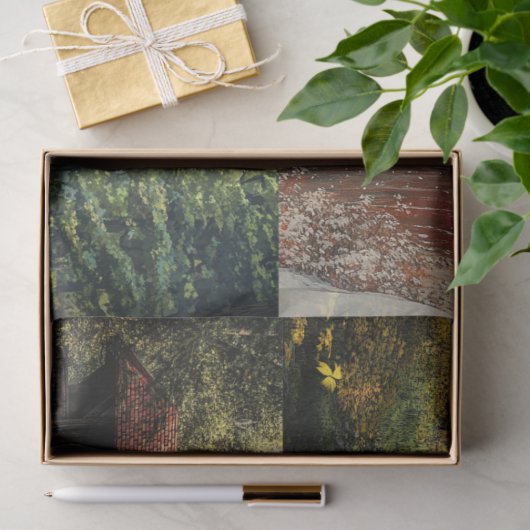 Decoupage 4 Design Overdekte Bruggen Tissuepapier (Geschenk)