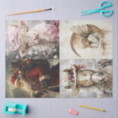 Decoupage 4 Design Santa Highland Koe Angel Horse Tissuepapier (Craft)