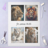Decoupage 4 Leeuwen Papieren Passend op 8 x 10 Can Tissuepapier (Craft)