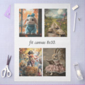 Decoupage 4 Storybook Papers for 8 x 10 Canvas Tissuepapier (Craft)