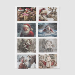 Decoupage 4x3 ontwerpen voor 3" sneeuwbol & lijste tissuepapier