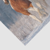 Decoupage 5 Pinto Galloping Sneeuw Overdekt Veld Tissuepapier (Detail)