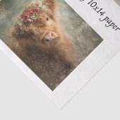 Decoupage 5x7 Highland Calves Winter Scene  Tissuepapier (Detail)