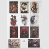 Decoupage 5x7 Steampunk Narren Piraten & Meer Tissuepapier (Voorkant)