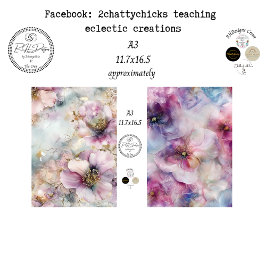 Decoupage A3 Bloemige Botanische Scrapbooking Tissuepapier