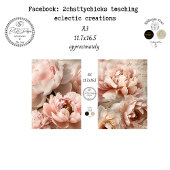 Decoupage A3 Botanical Peach Designs Scrapbooking Tissuepapier