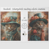 Decoupage A3 Scrapbooking Victoriaanse Whimsical C Tissuepapier (Voorkant)