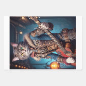 Decoupage - A steampunk cat & guitar - Inpakpapier Vel (Voorkant)