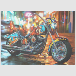 Decoupage Aangepaste Gedetailleerde Paint Job Moto Tissuepapier