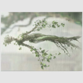 Decoupage Aardse Vrouw Figuur Met Boom Tissuepapier