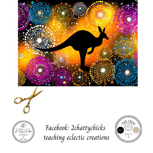 Decoupage Aboriginal Australische Stippenkunst Kan Tissuepapier